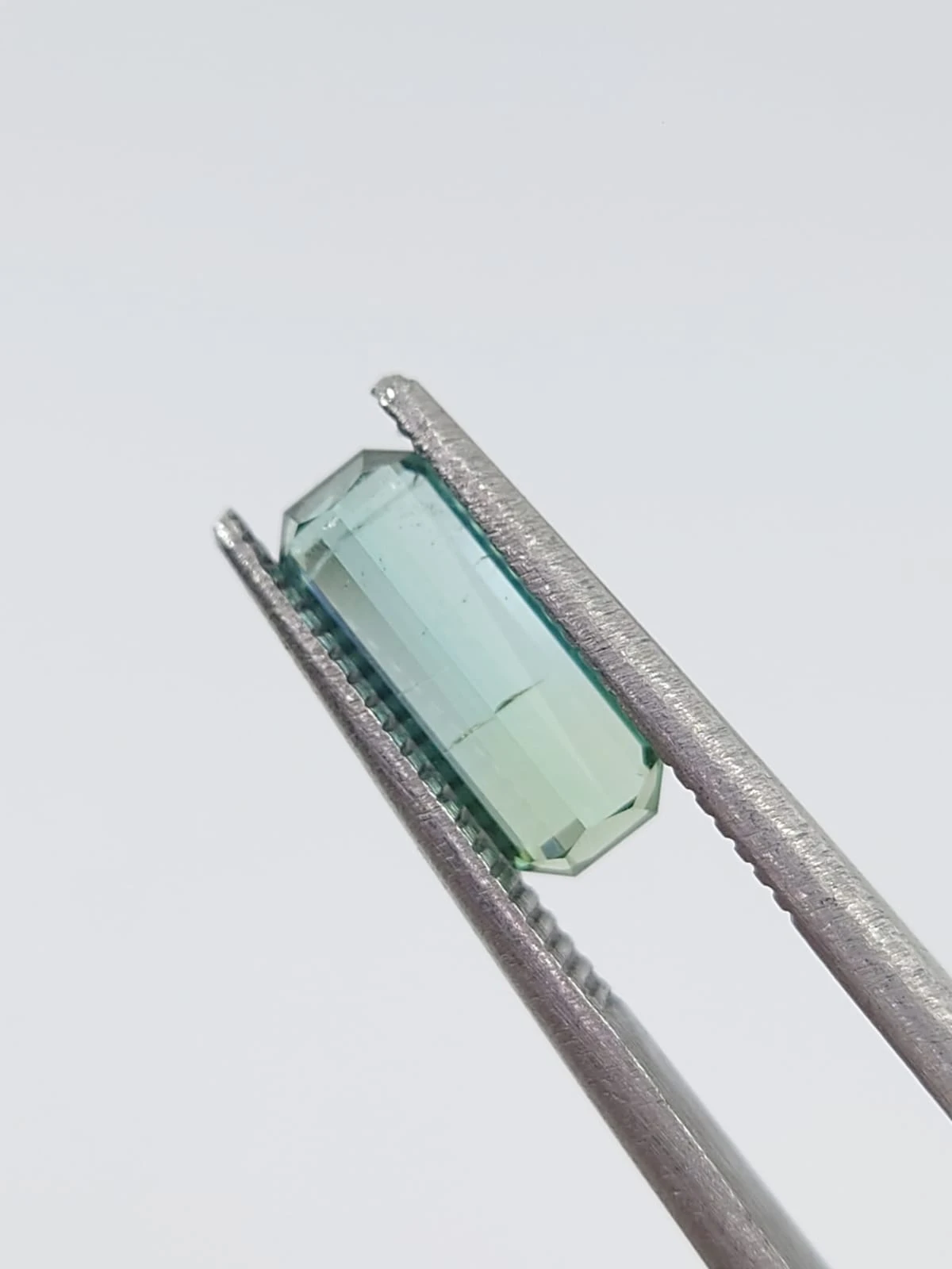 0.96ct Natural Bicolor Tourmaline Emerald Cut Loose Gemstone from Afghanistan — view 3